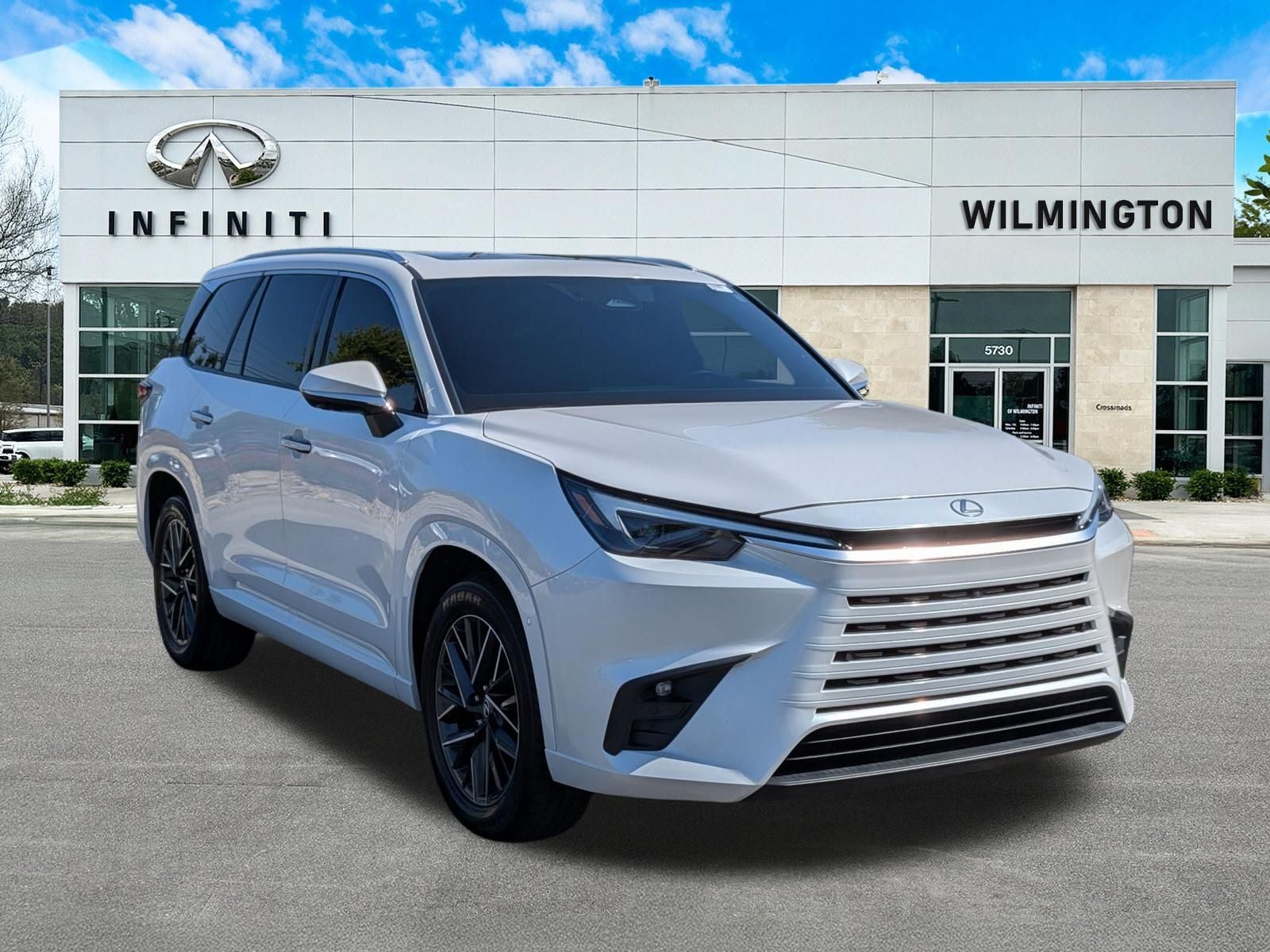 2024 Lexus TX 350 Premium in Wind Chill Pearl — front three-quarter view