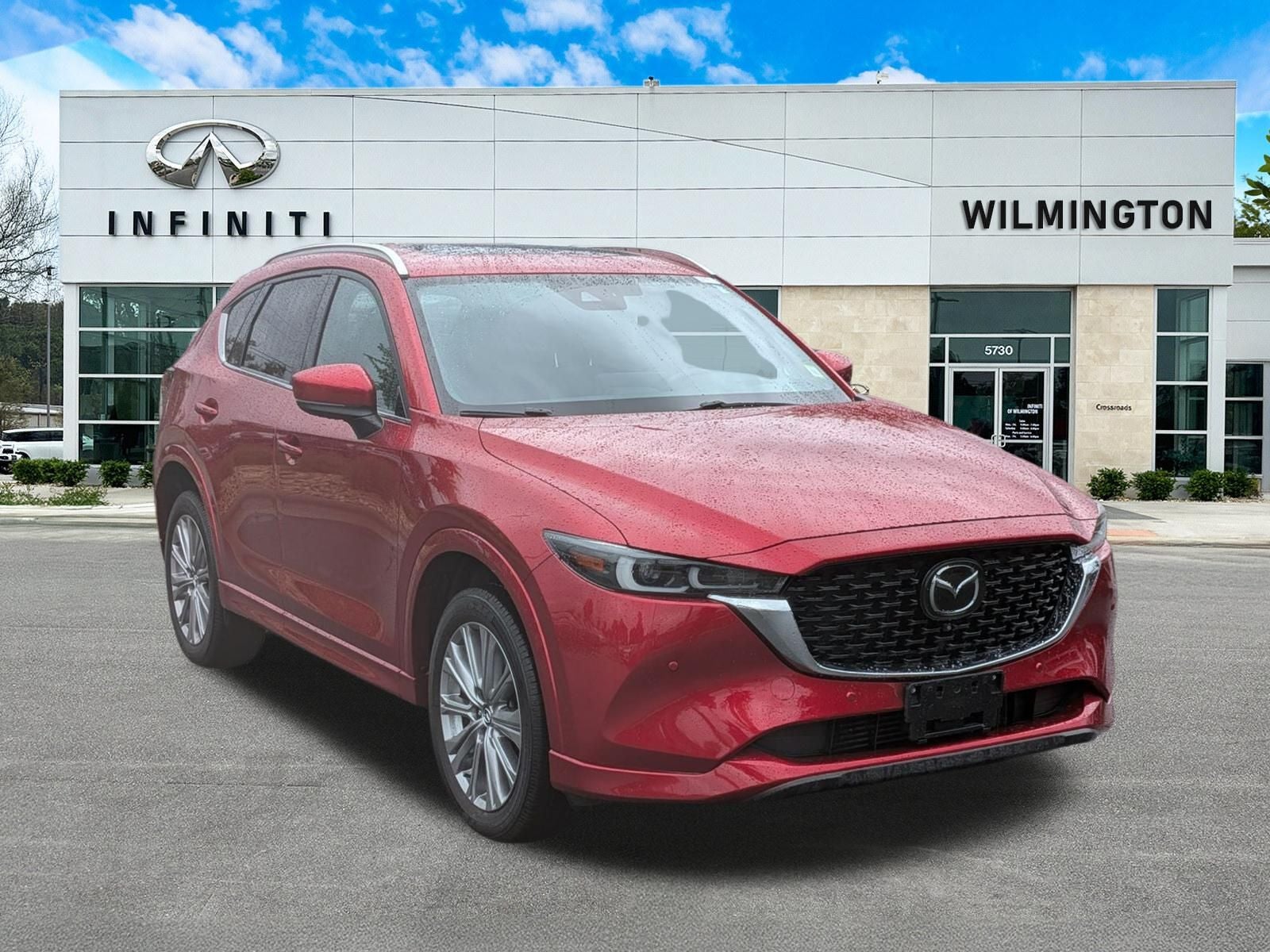 2023 Mazda Mazda CX-5 2.5 Turbo Signature in Soul Red Crystal Metallic — front three-quarter view