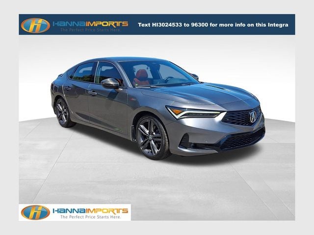 2023 Acura Integra A-Spec Tech Package in Gray — front three-quarter view