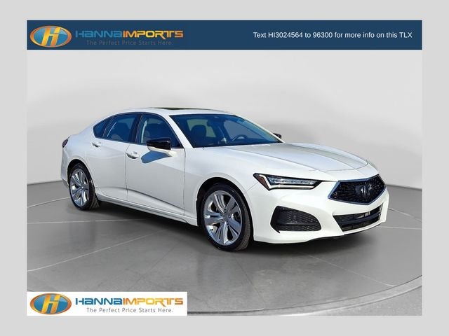 2023 Acura TLX Technology Package in White — front three-quarter view