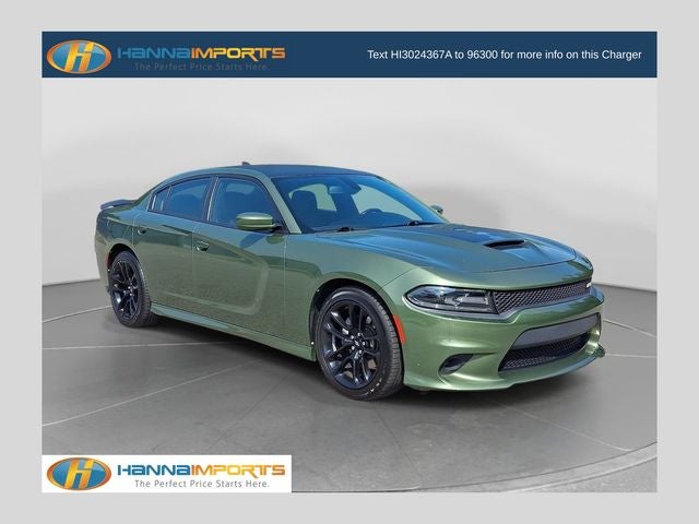 2021 Dodge Charger R/T in F8 Green — front three-quarter view