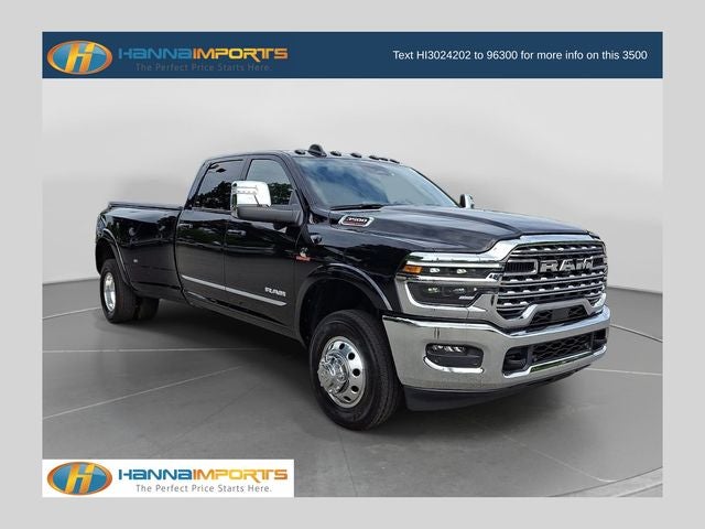 2025 RAM 3500 Limited in Diamond Black Crystal Pearlcoat — front three-quarter view