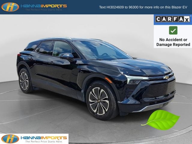 2024 Chevrolet Blazer EV LT in Black — front three-quarter view
