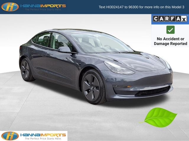 2023 Tesla Model 3 Base in Midnight Silver Metallic — front three-quarter view