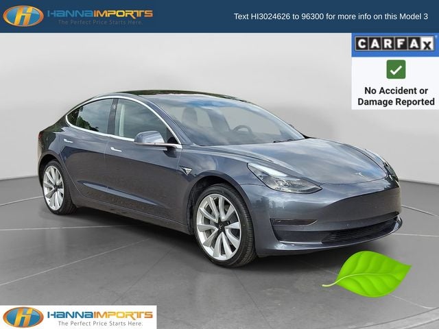 2018 Tesla Model 3 Long Range in Gray — front three-quarter view