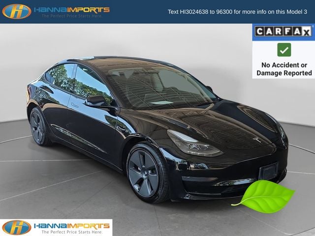 2023 Tesla Model 3 Base in Black — front three-quarter view