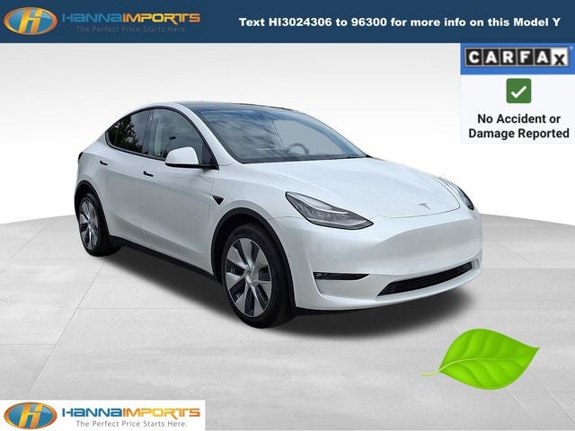 2021 Tesla Model Y Long Range in Pearl White Multi-Coat — front three-quarter view