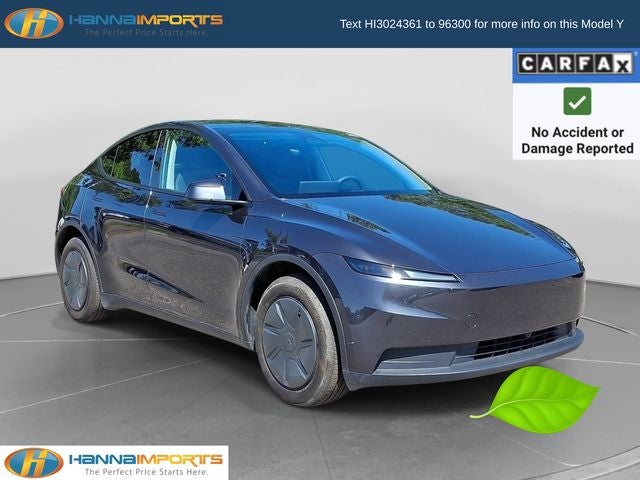2026 Tesla Model Y Standard Range in Gray — front three-quarter view