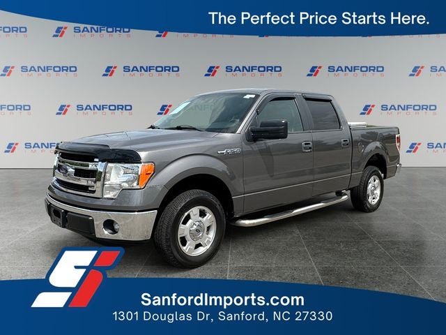 2014 Ford F-150 XLT in Sterling Gray Metallic — front three-quarter view