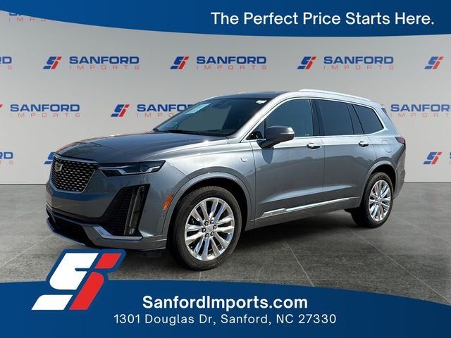 2020 Cadillac XT6 Premium Luxury in Satin Steel Metallic — front three-quarter view