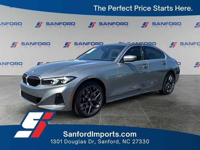 2025 BMW 3 Series 330i in Gray Metallic — front three-quarter view