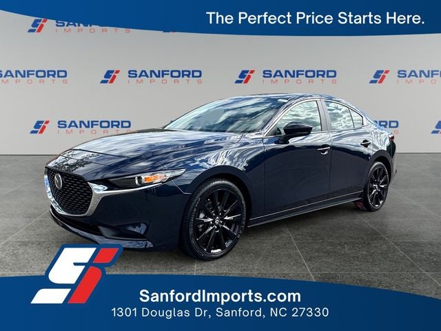 2025 Mazda Mazda3 2.5 S Select Sport in Deep Crystal Blue Mica — front three-quarter view