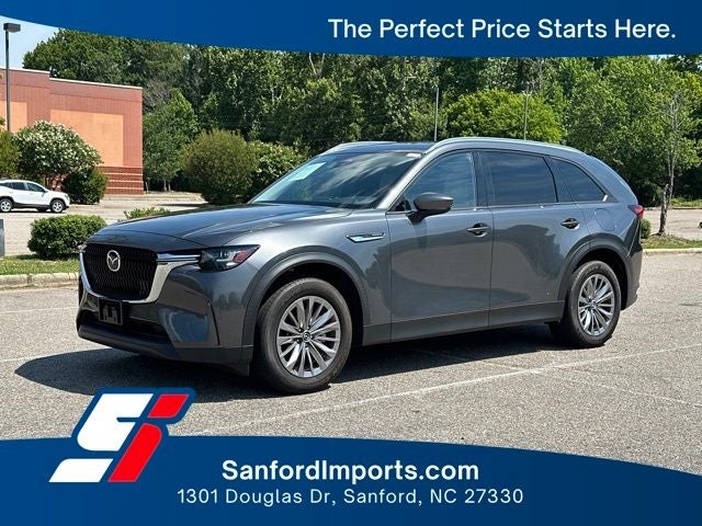 2024 Mazda Mazda CX-90 PHEV Preferred in Machine Gray Metallic — front three-quarter view
