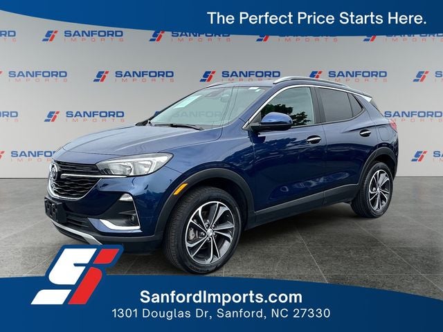 2023 Buick Encore GX Select in Sapphire Metallic — front three-quarter view