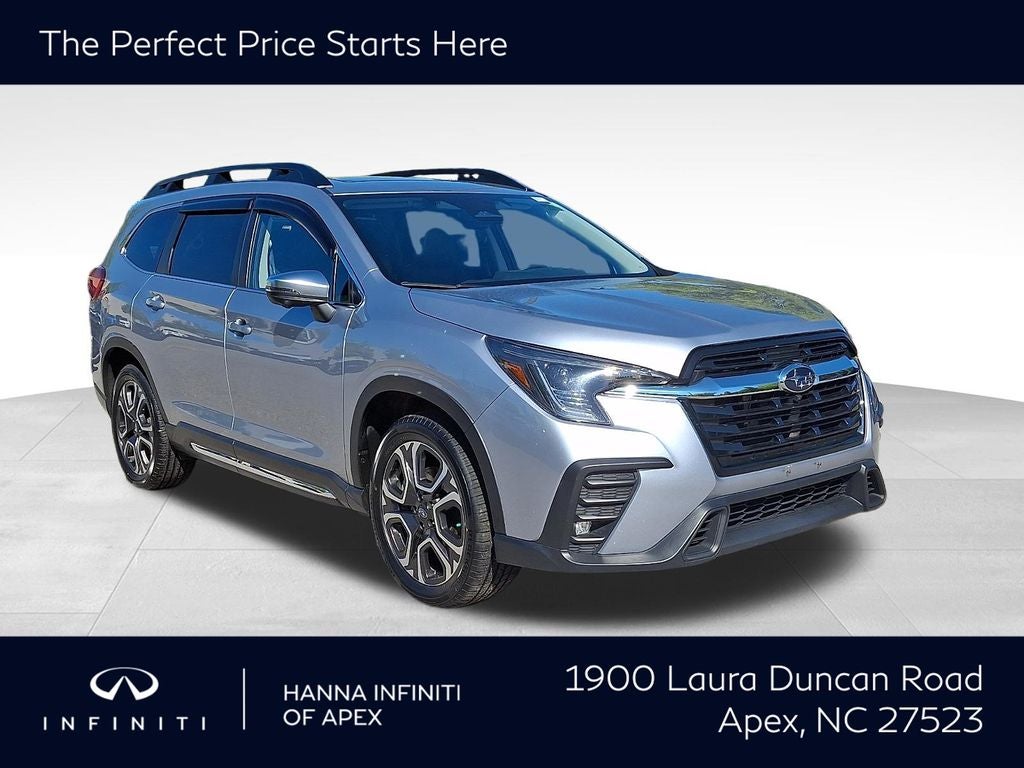 2023 Subaru Ascent Limited in Ice Silver Metallic — front three-quarter view